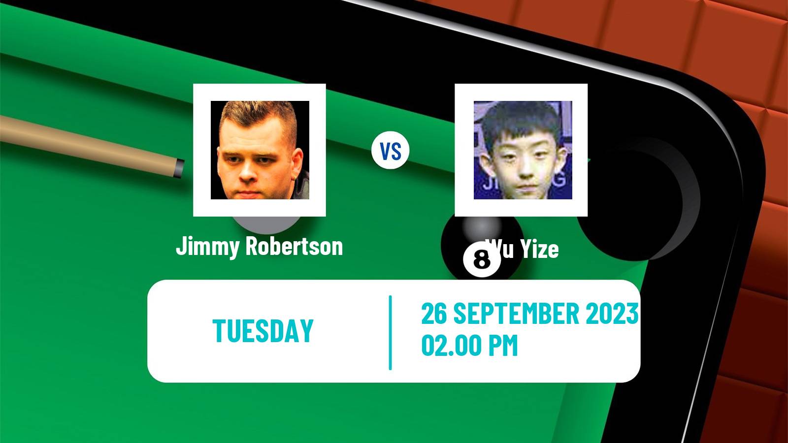 Snooker British Open Jimmy Robertson - Wu Yize