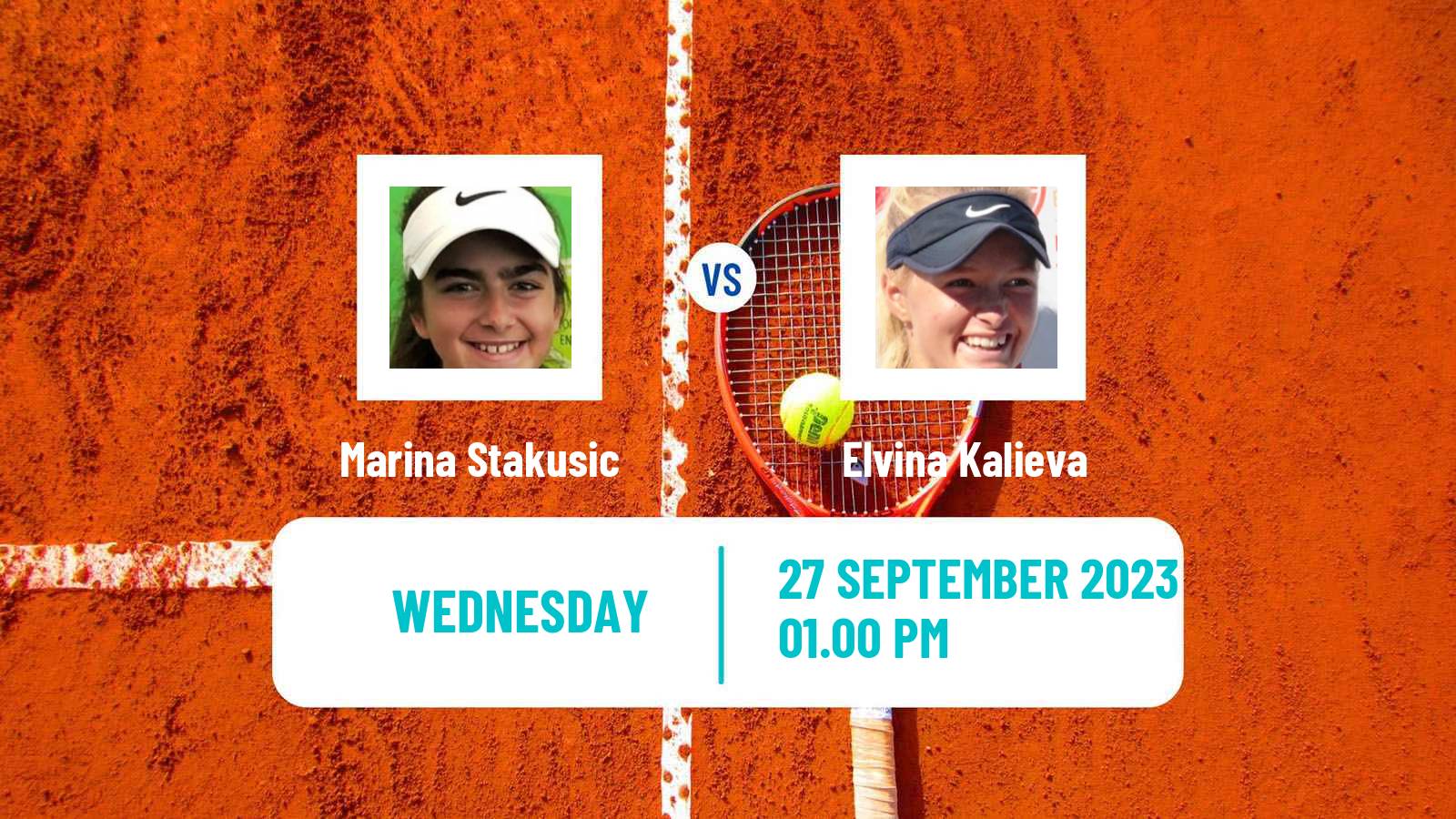 Tennis ITF W60 Templeton Ca Women Marina Stakusic - Elvina Kalieva