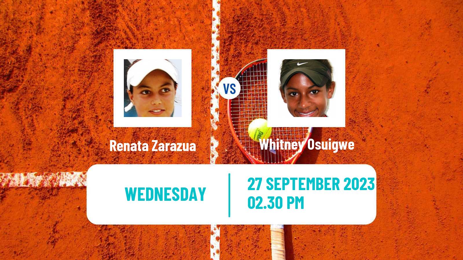 Tennis ITF W60 Templeton Ca Women Renata Zarazua - Whitney Osuigwe