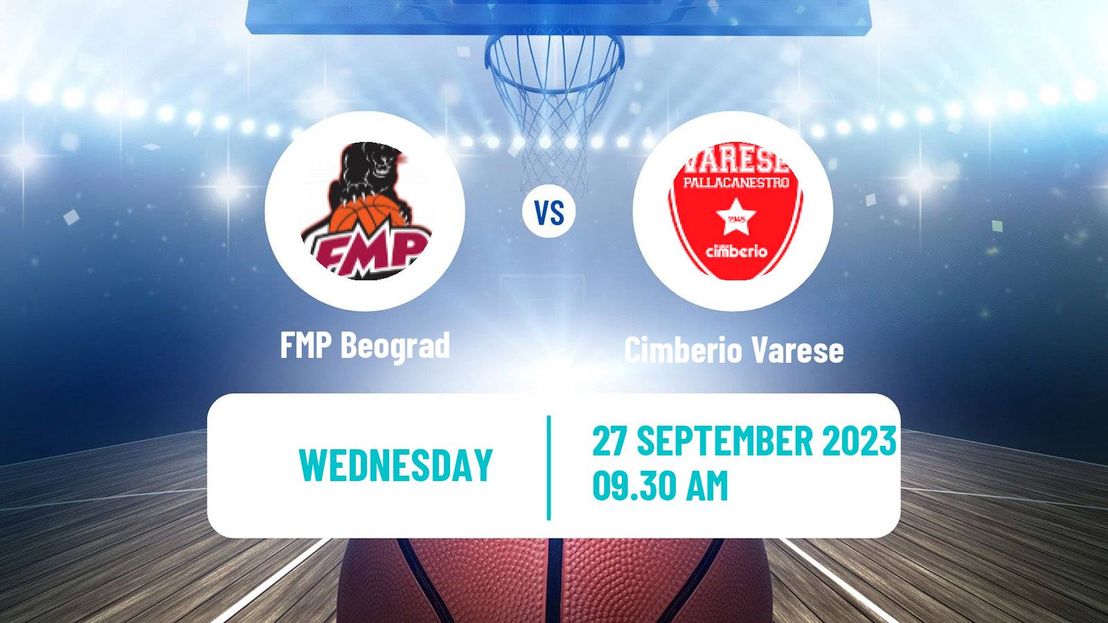 Basketball Champions League Basketball FMP Beograd - Cimberio Varese