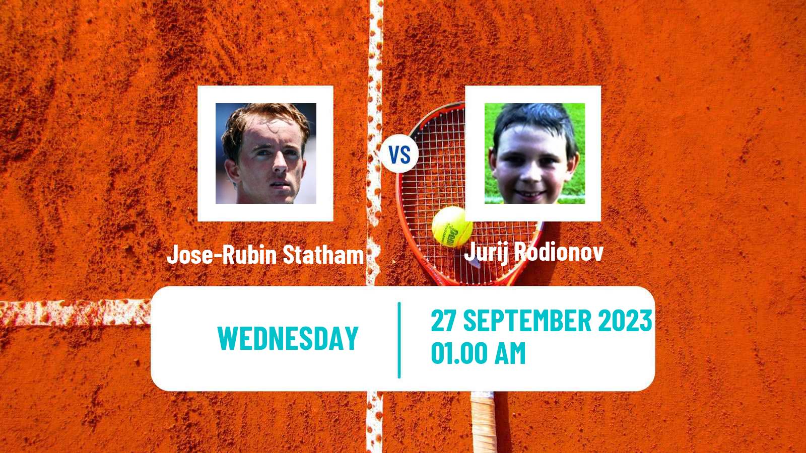 Tennis ATP Nur-Sultan Jose-Rubin Statham - Jurij Rodionov