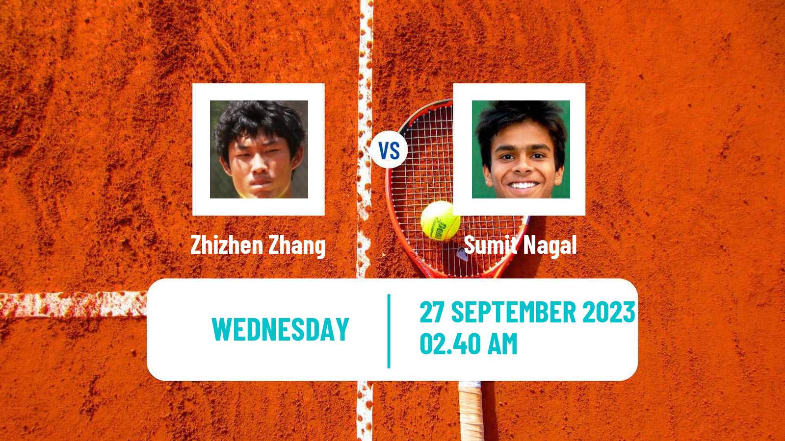 Tennis ATP Asian Games Zhizhen Zhang - Sumit Nagal