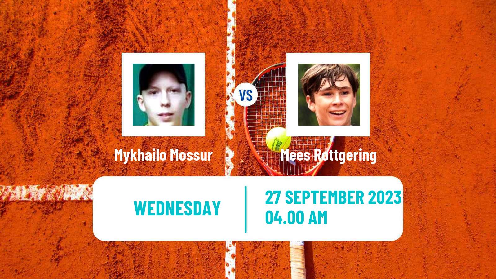 Tennis ITF M15 Sharm Elsheikh 11 Men 2023 Mykhailo Mossur - Mees Rottgering