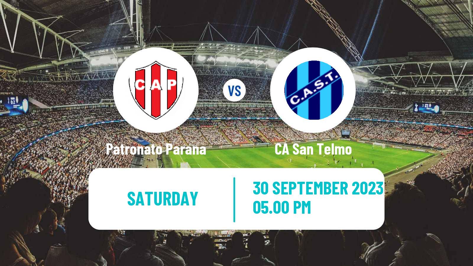 Soccer Argentinian Primera Nacional Patronato Parana - San Telmo