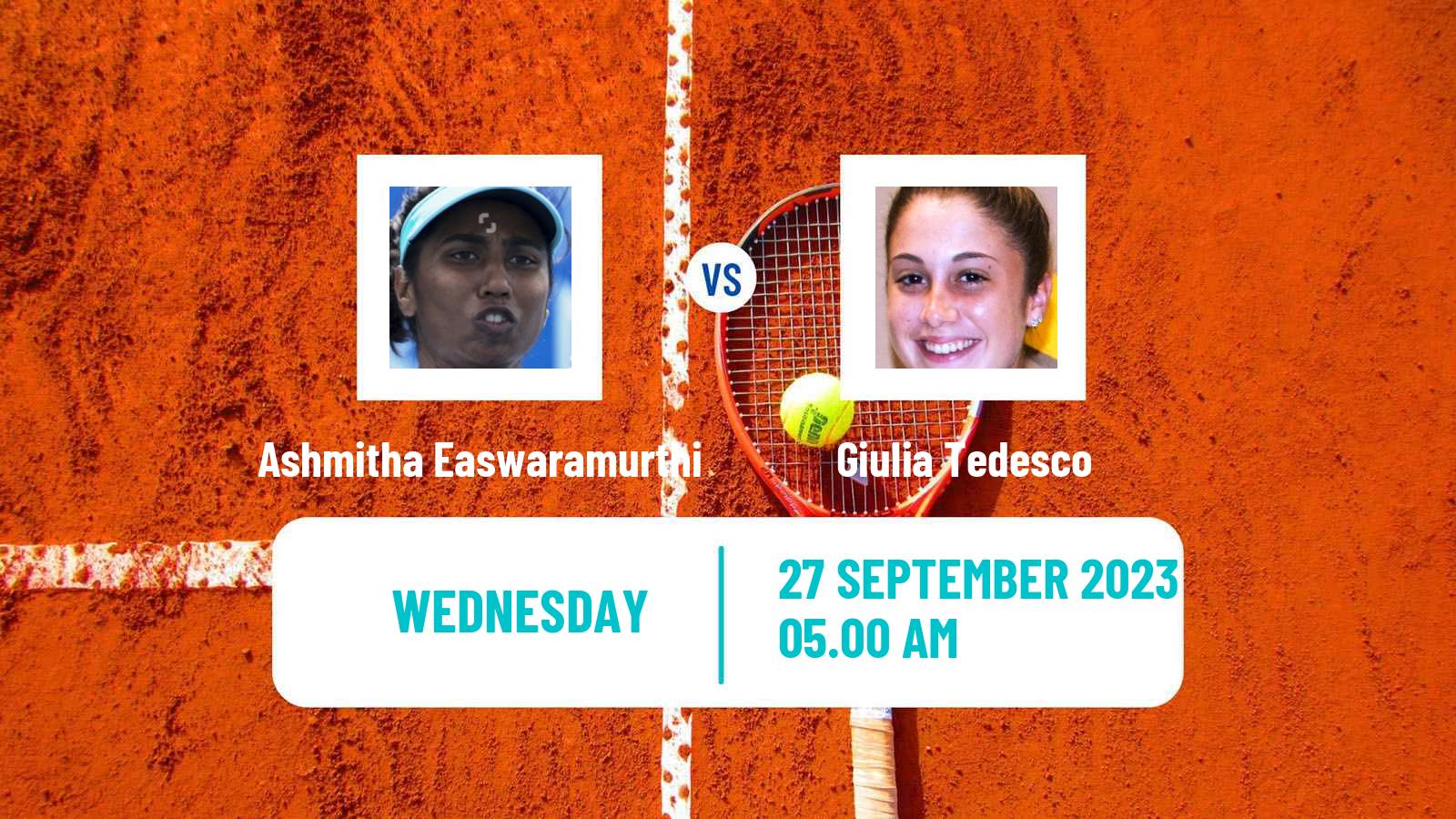 Tennis ITF W15 Sharm Elsheikh 12 Women Ashmitha Easwaramurthi - Giulia Tedesco