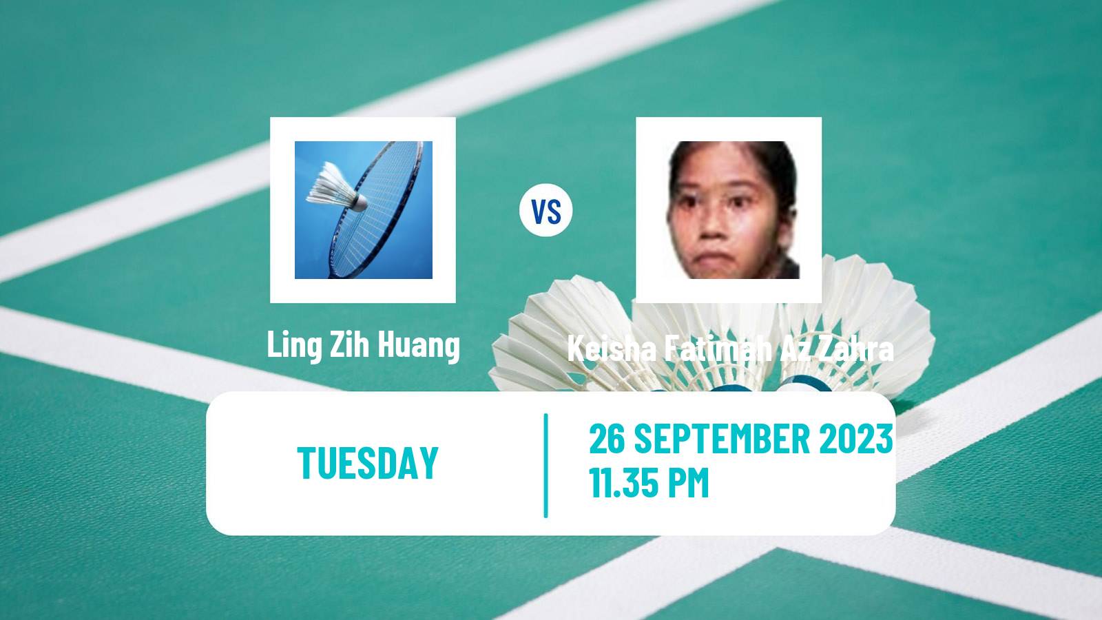 Badminton BWF World Tour Kaohsiung Masters Women Ling Zih Huang - Keisha Fatimah Az Zahra