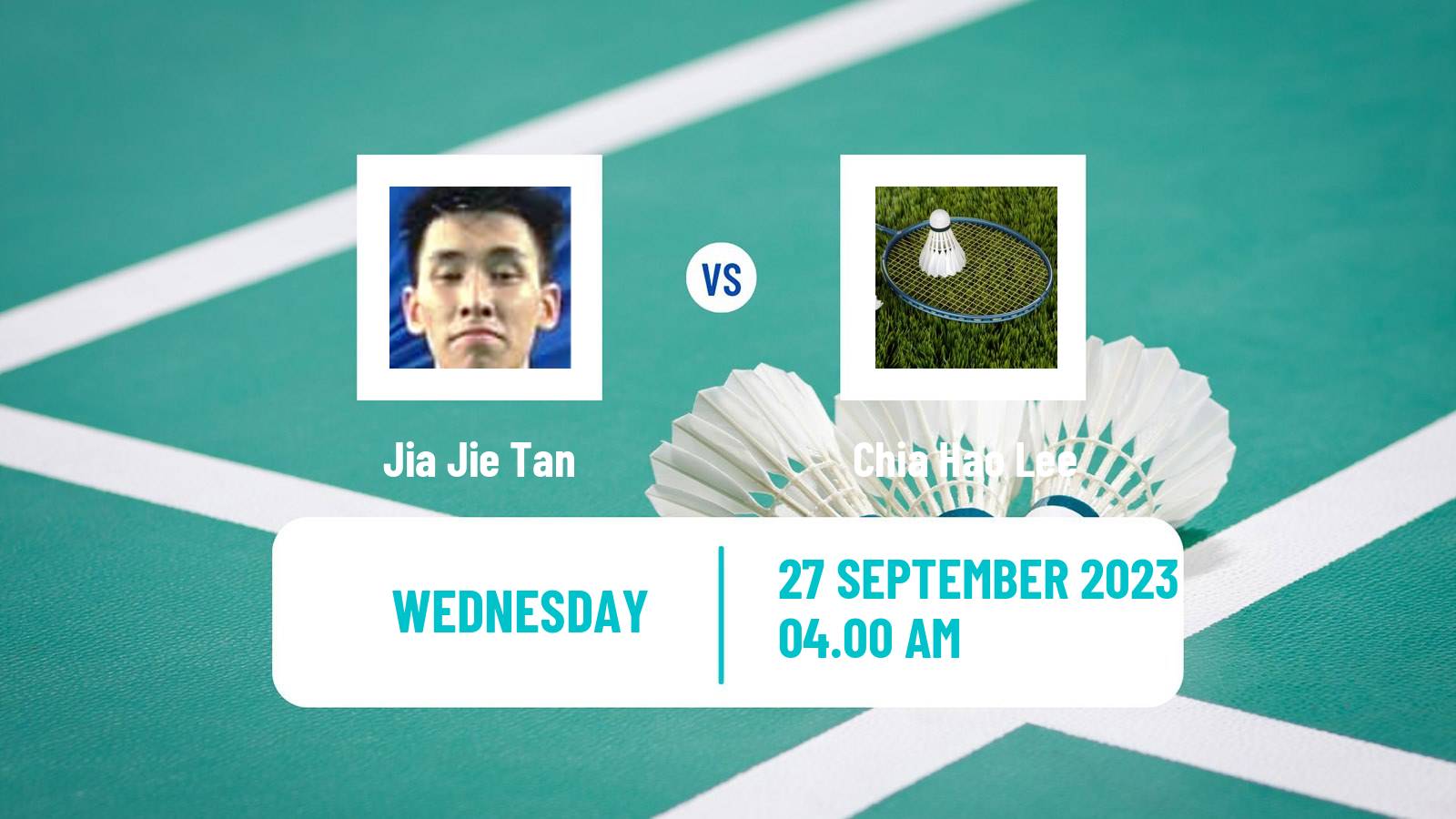 Badminton BWF World Tour Kaohsiung Masters Men Jia Jie Tan - Chia Hao Lee