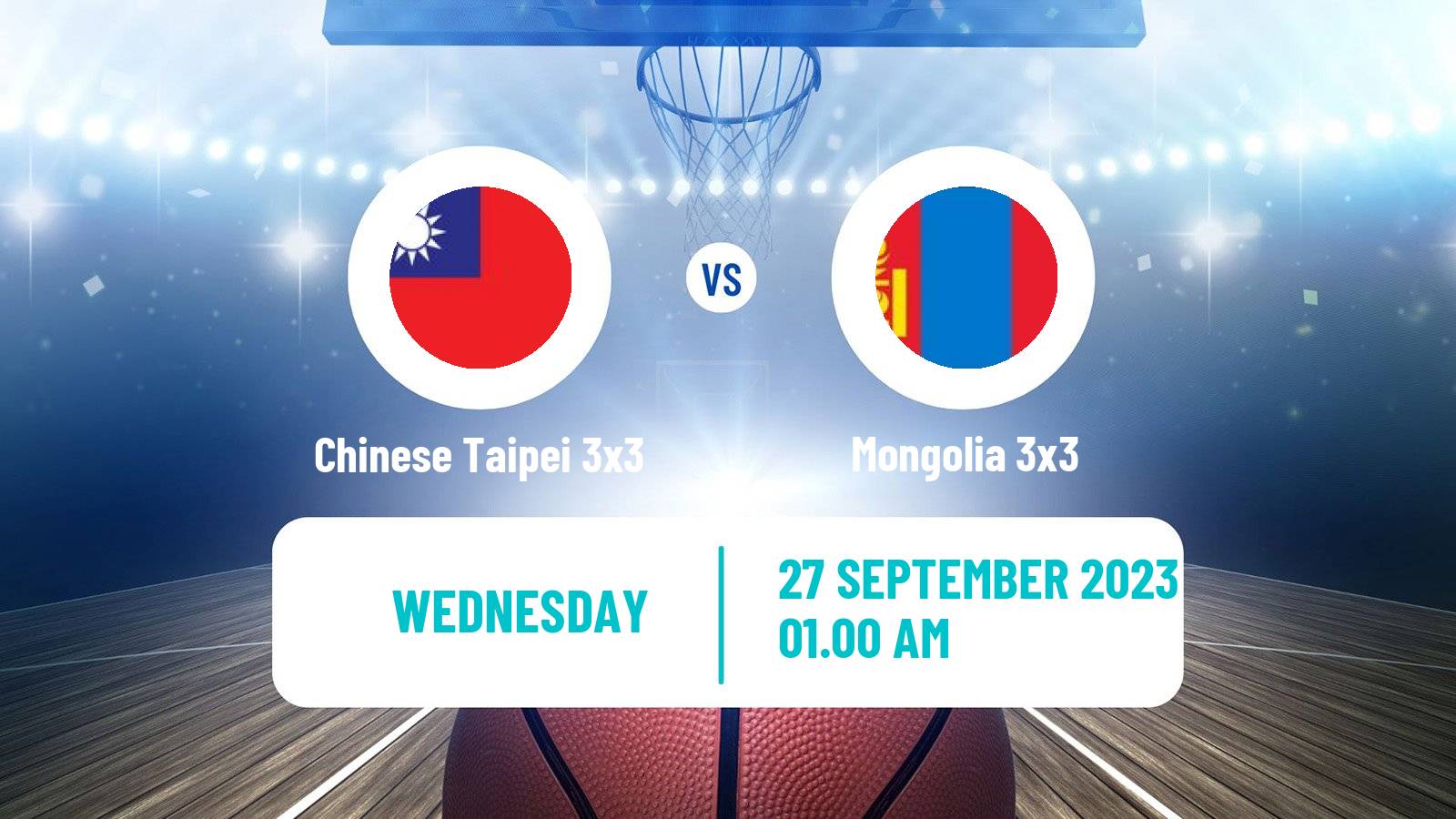 Basketball Asian Games Basketball 3x3 Chinese Taipei 3x3 - Mongolia 3x3