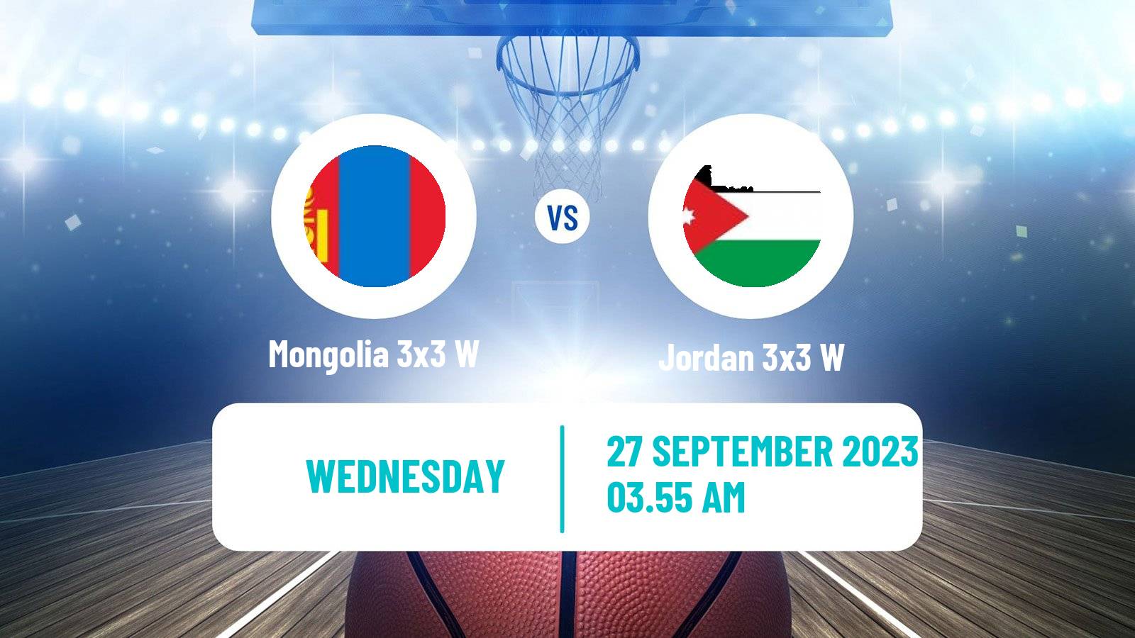 Basketball Asian Games Basketball 3x3 Women Mongolia 3x3 W - Jordan 3x3 W