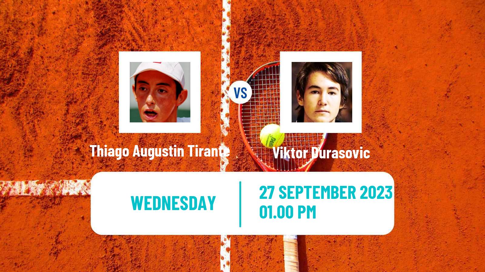 Tennis Bogota Challenger Men Thiago Augustin Tirante - Viktor Durasovic