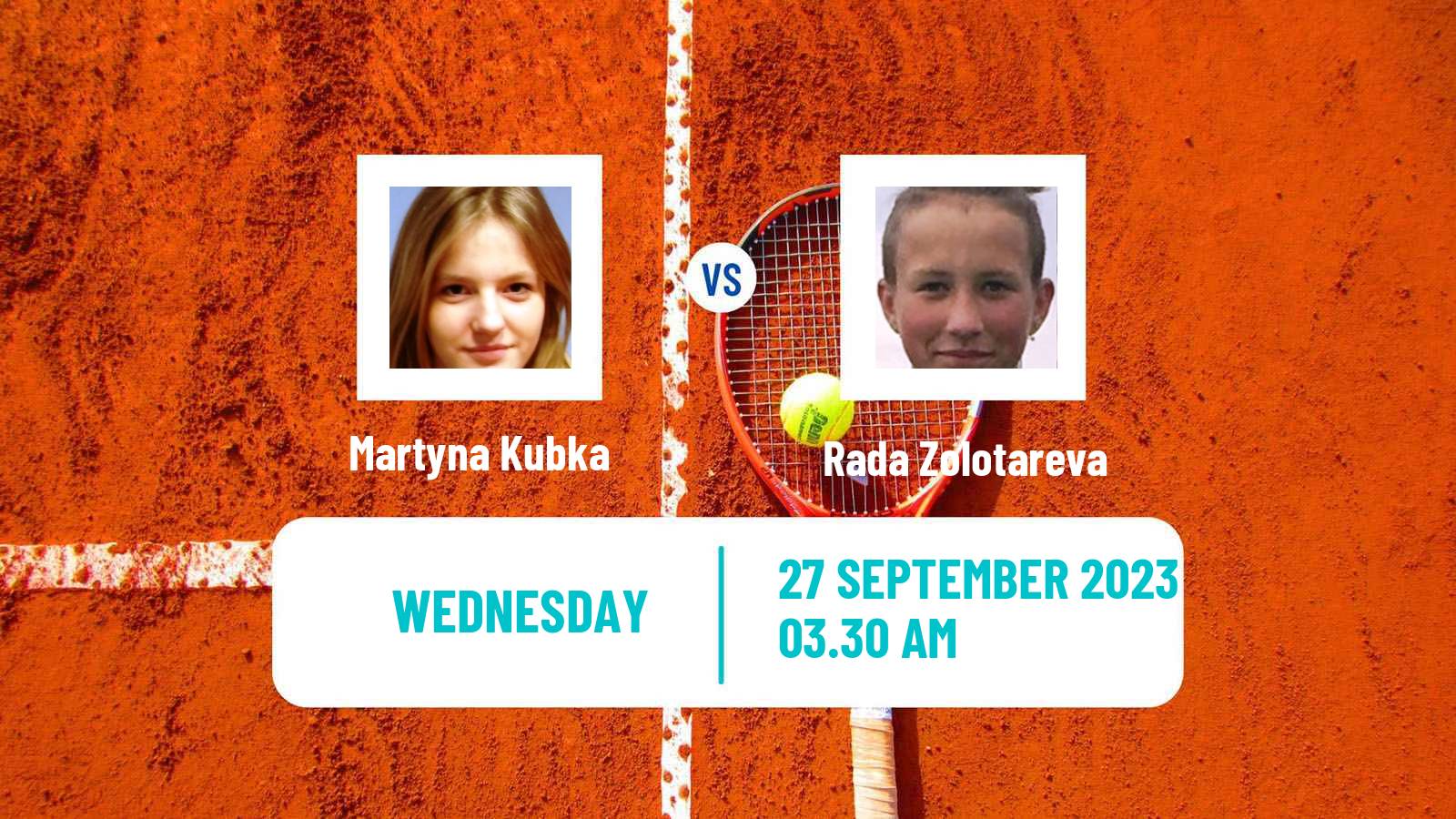 Tennis ITF W15 Sharm Elsheikh 12 Women Martyna Kubka - Rada Zolotareva