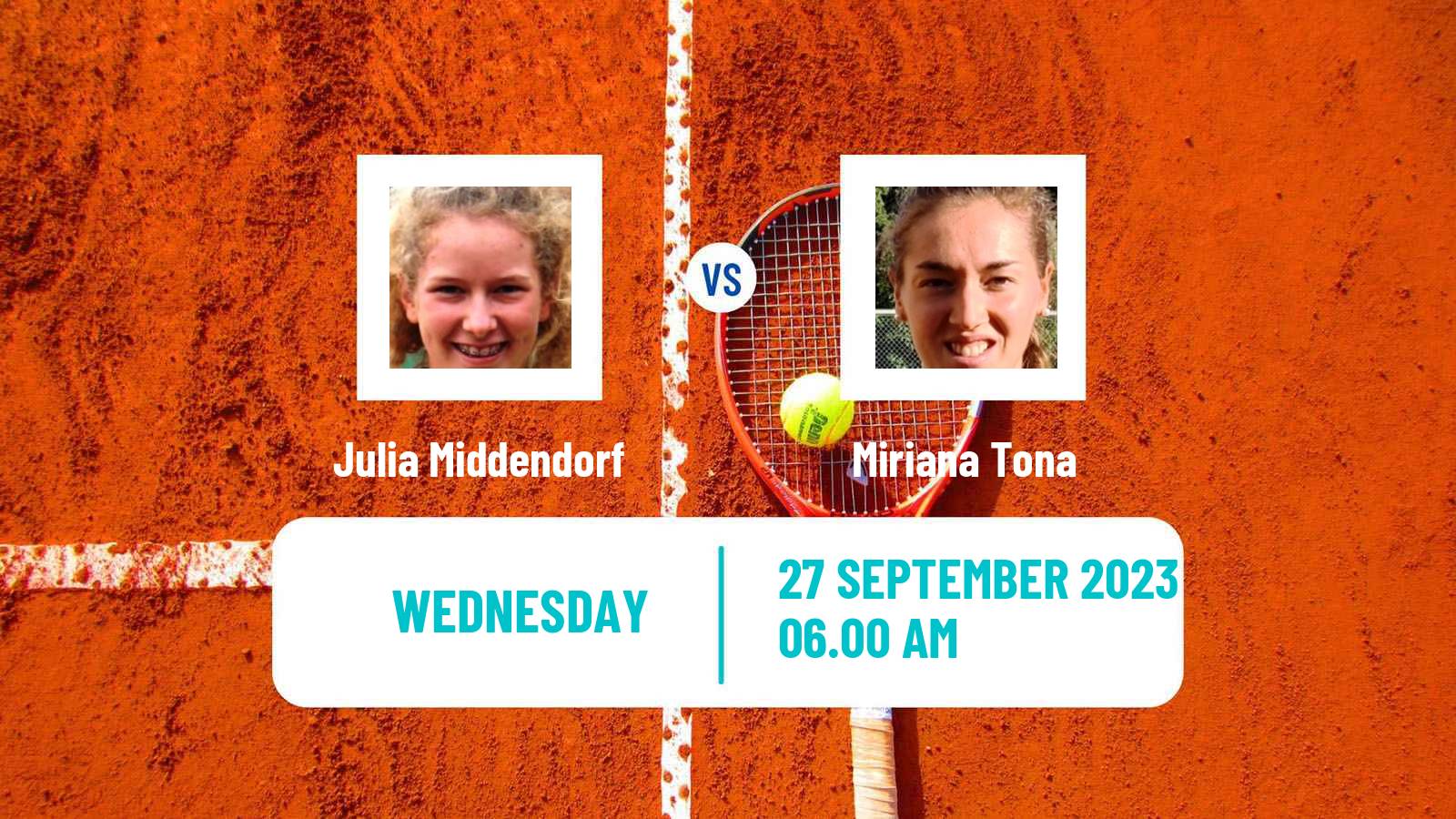 Tennis ITF W25 Santa Margherita Di Pula 12 Women Julia Middendorf - Miriana Tona