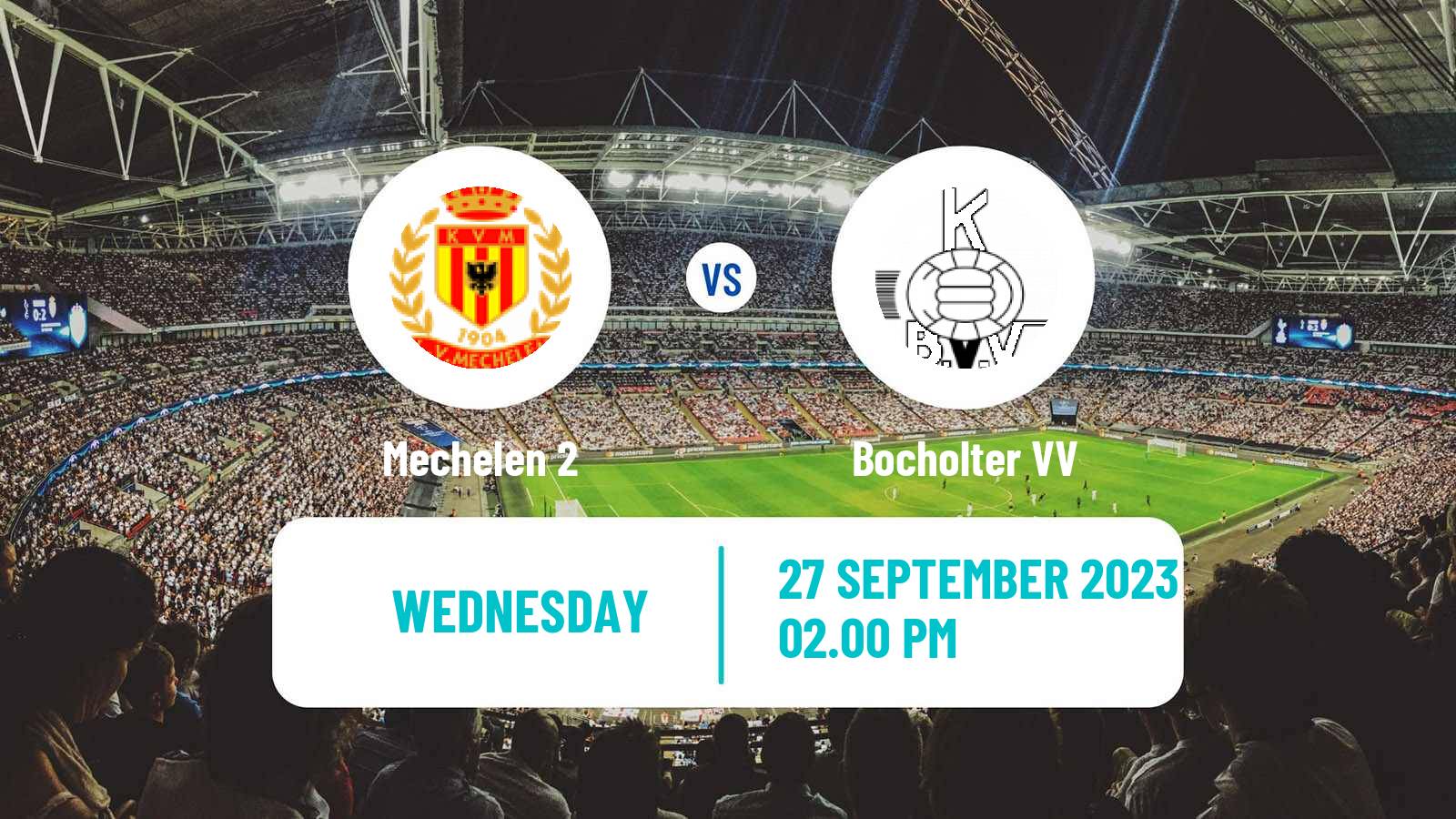 Soccer Belgian Second Amateur Division Group B Mechelen 2 - Bocholter