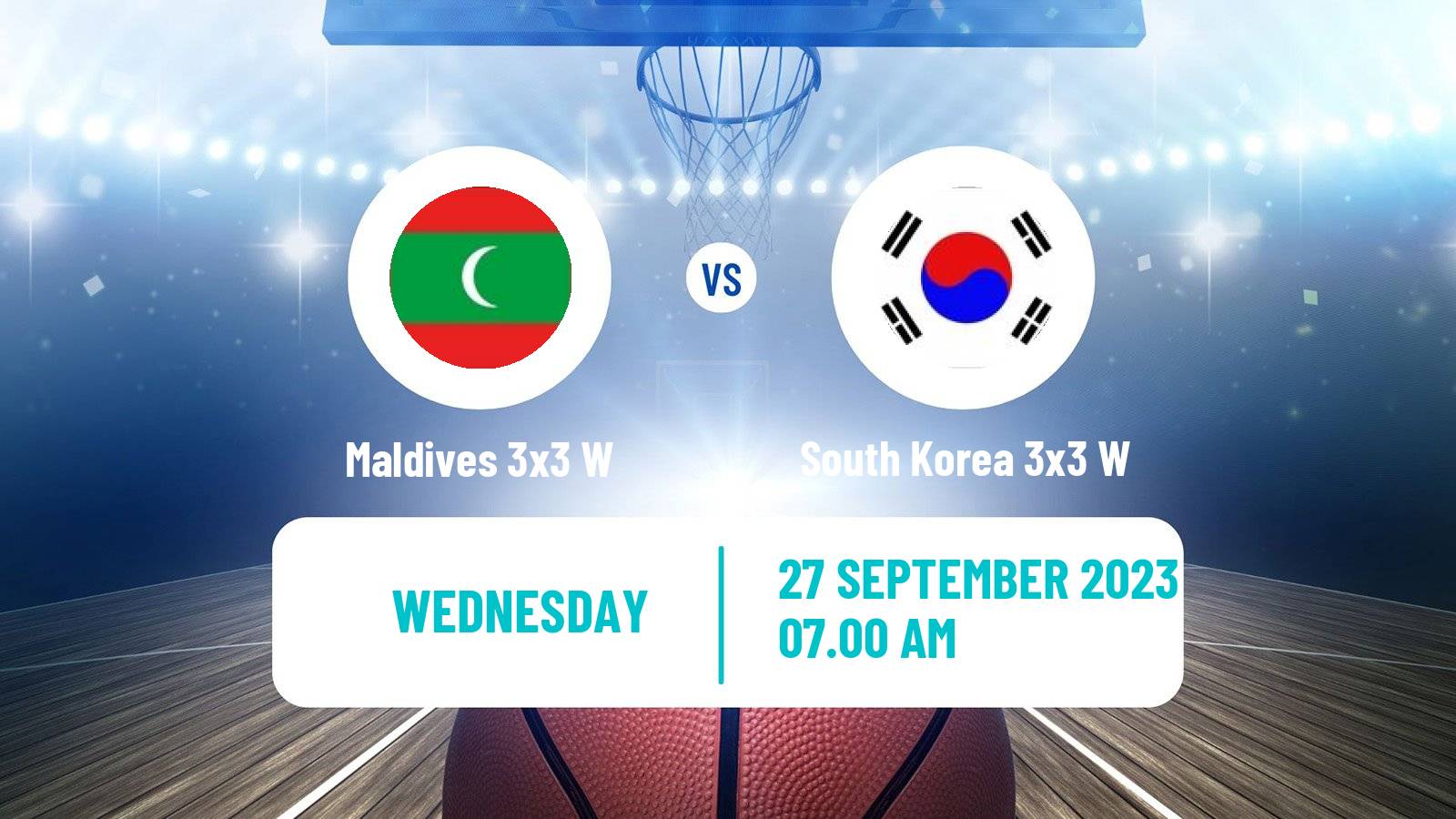 Basketball Asian Games Basketball 3x3 Women Maldives 3x3 W - South Korea 3x3 W