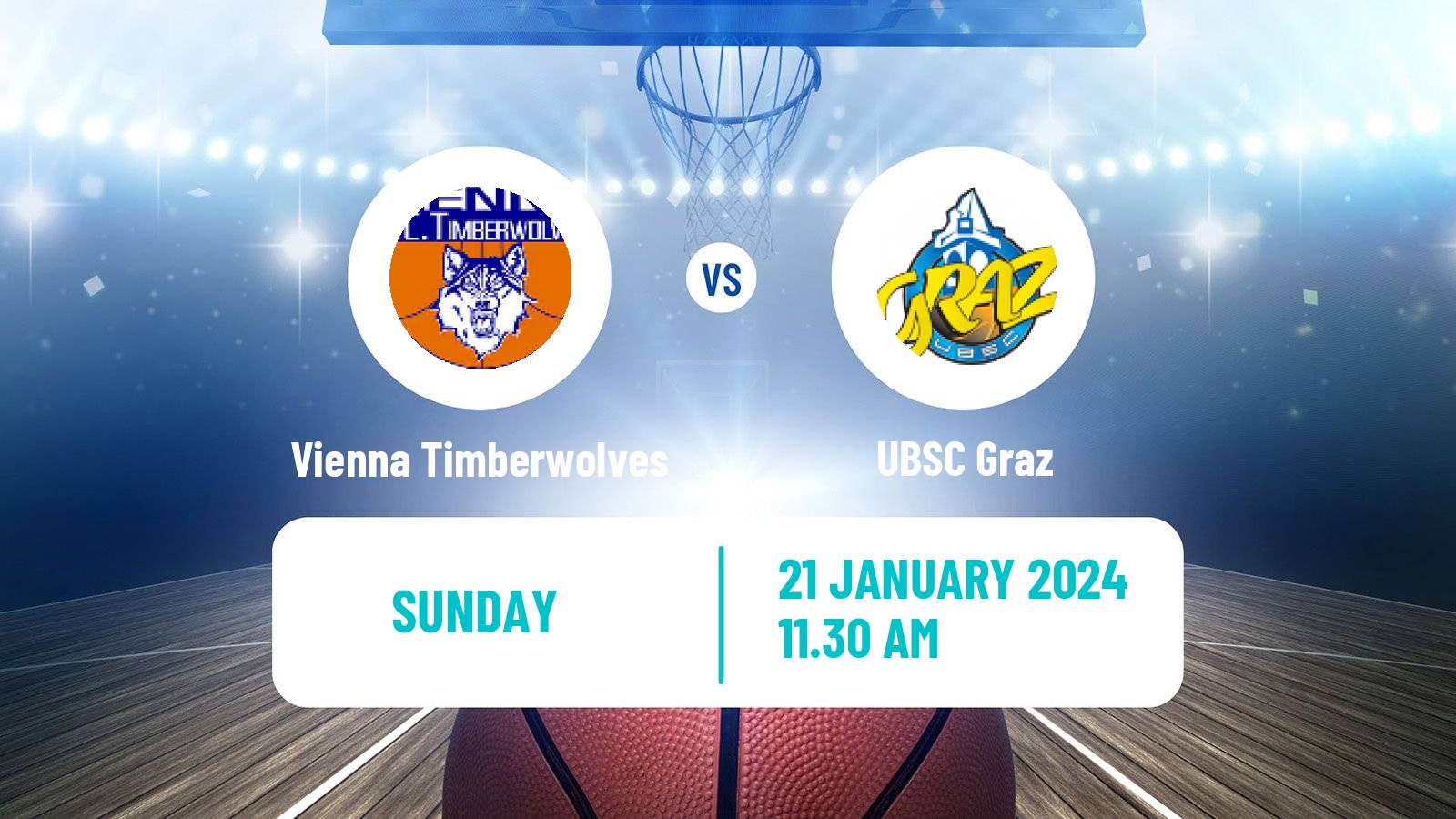 Basketball Austrian Superliga Basketball Vienna Timberwolves - UBSC Graz