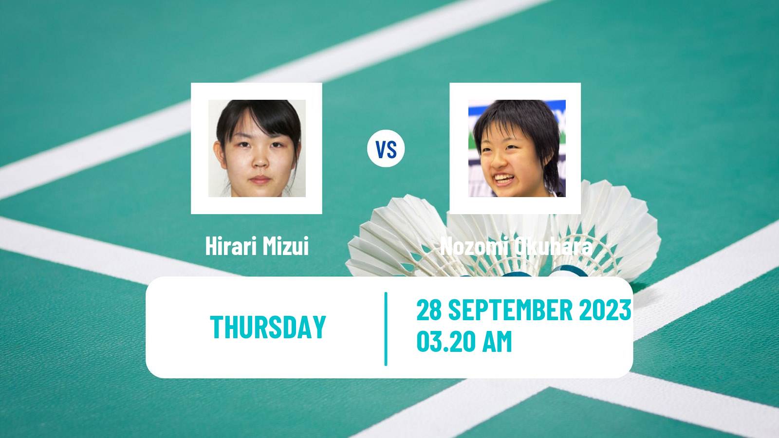 Badminton BWF World Tour Kaohsiung Masters Women Hirari Mizui - Nozomi Okuhara