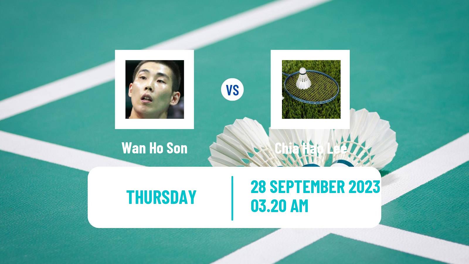 Badminton BWF World Tour Kaohsiung Masters Men Wan Ho Son - Chia Hao Lee