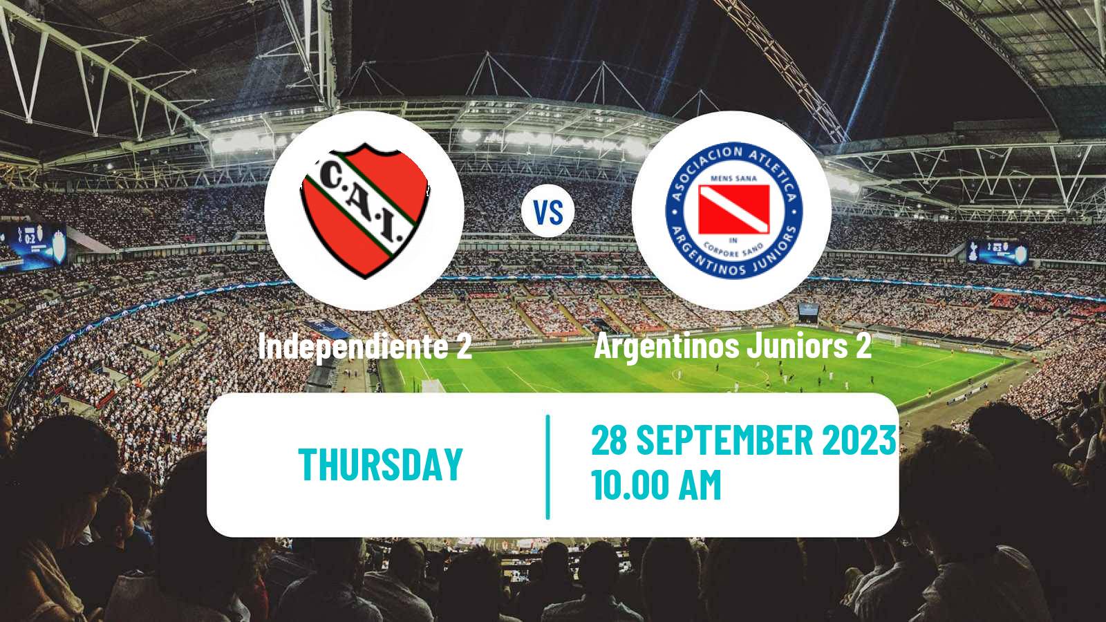 Soccer Argentinian Reserve League Independiente 2 - Argentinos Juniors 2