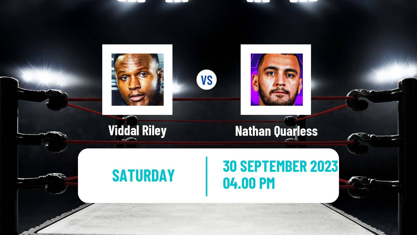 Boxing Cruiserweight British Title Men Viddal Riley - Nathan Quarless