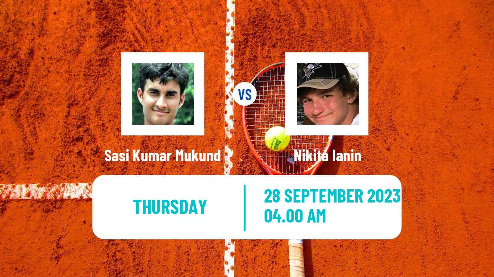 Tennis ITF M15 Sharm Elsheikh 11 Men Mukund Sasikumar - Nikita Ianin