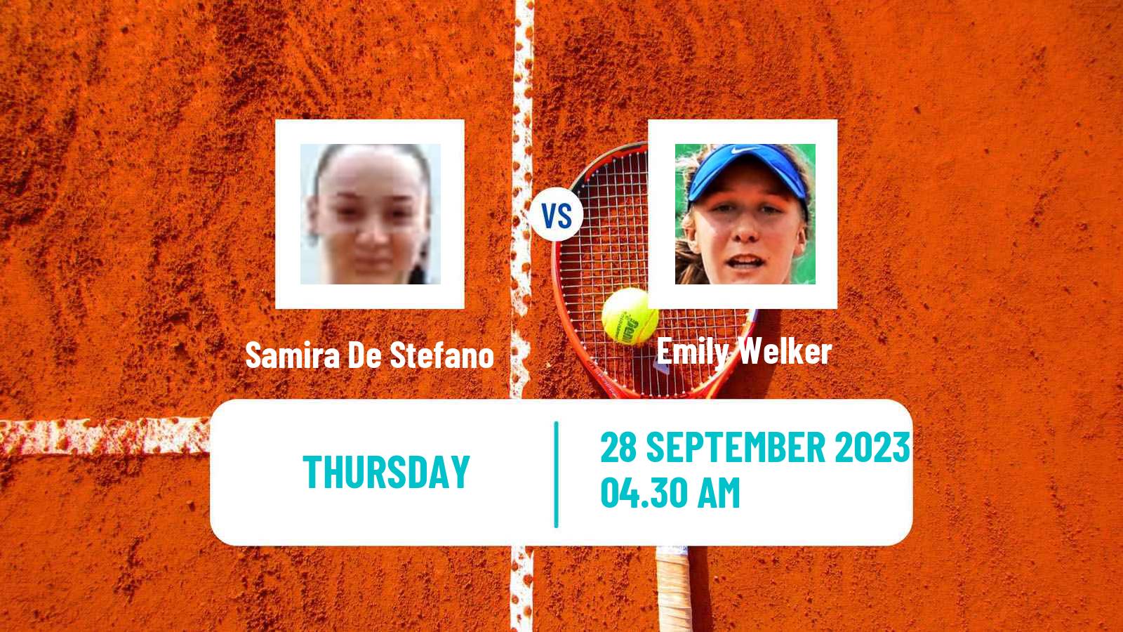 Tennis ITF W15 Monastir 34 Women Samira De Stefano - Emily Welker