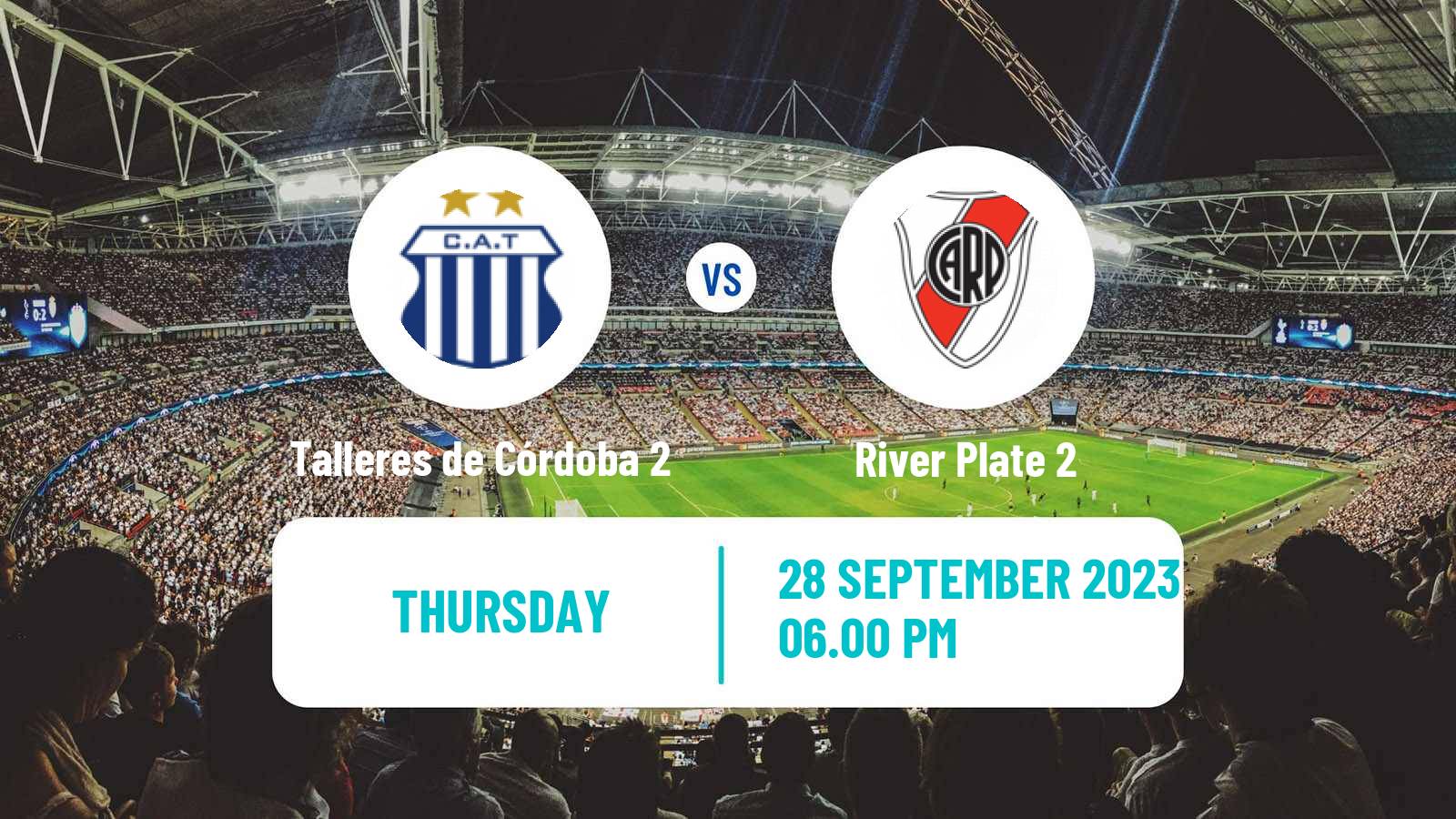 Soccer Argentinian Reserve League Talleres de Córdoba 2 - River Plate 2