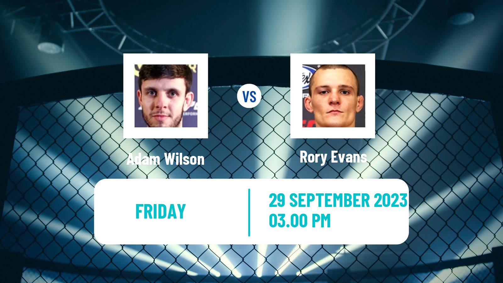 MMA Bantamweight Cage Warriors Men Adam Wilson - Rory Evans