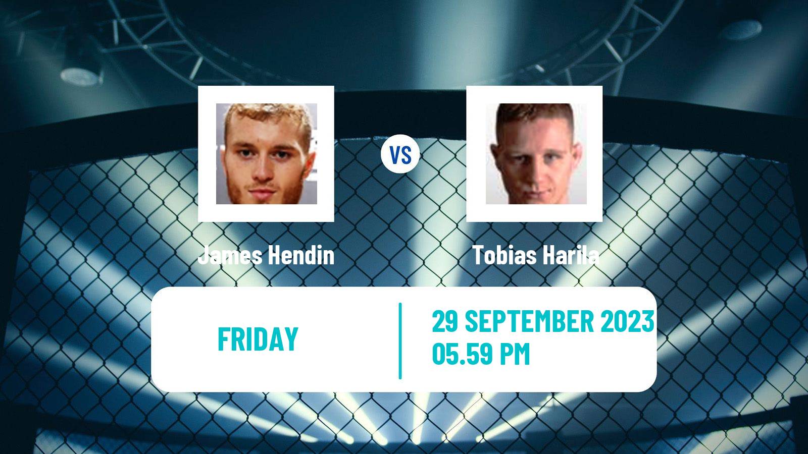 MMA Featherweight Cage Warriors Men James Hendin - Tobias Harila