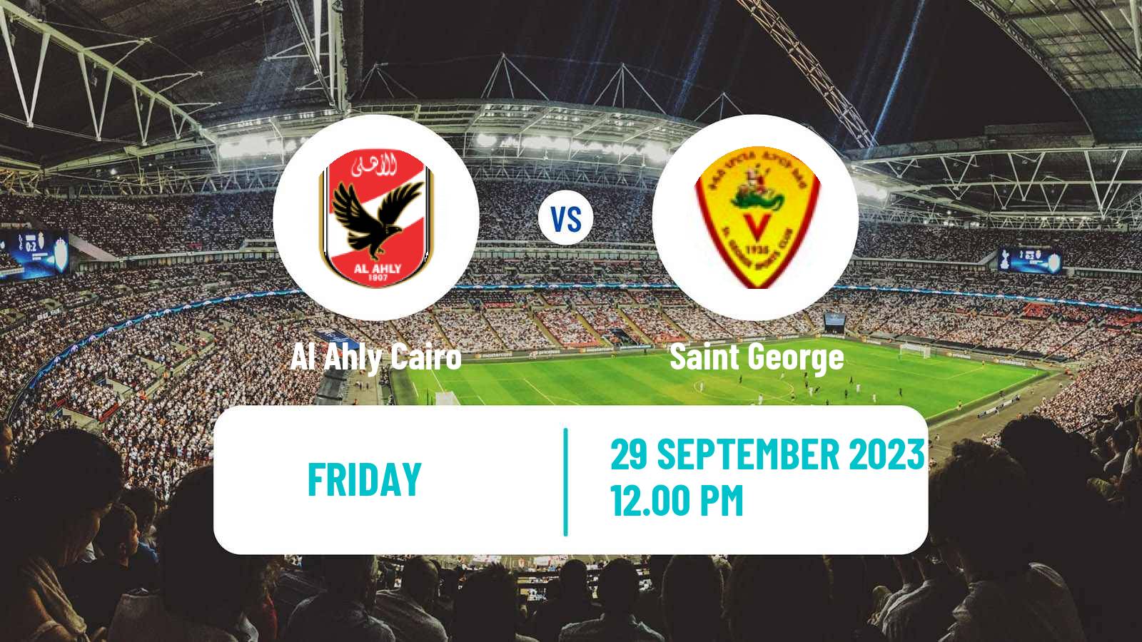 Soccer CAF Champions League Al Ahly Cairo - Saint George