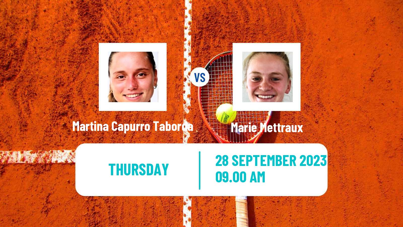Tennis ITF W25 Lujan Women Martina Capurro Taborda - Marie Mettraux