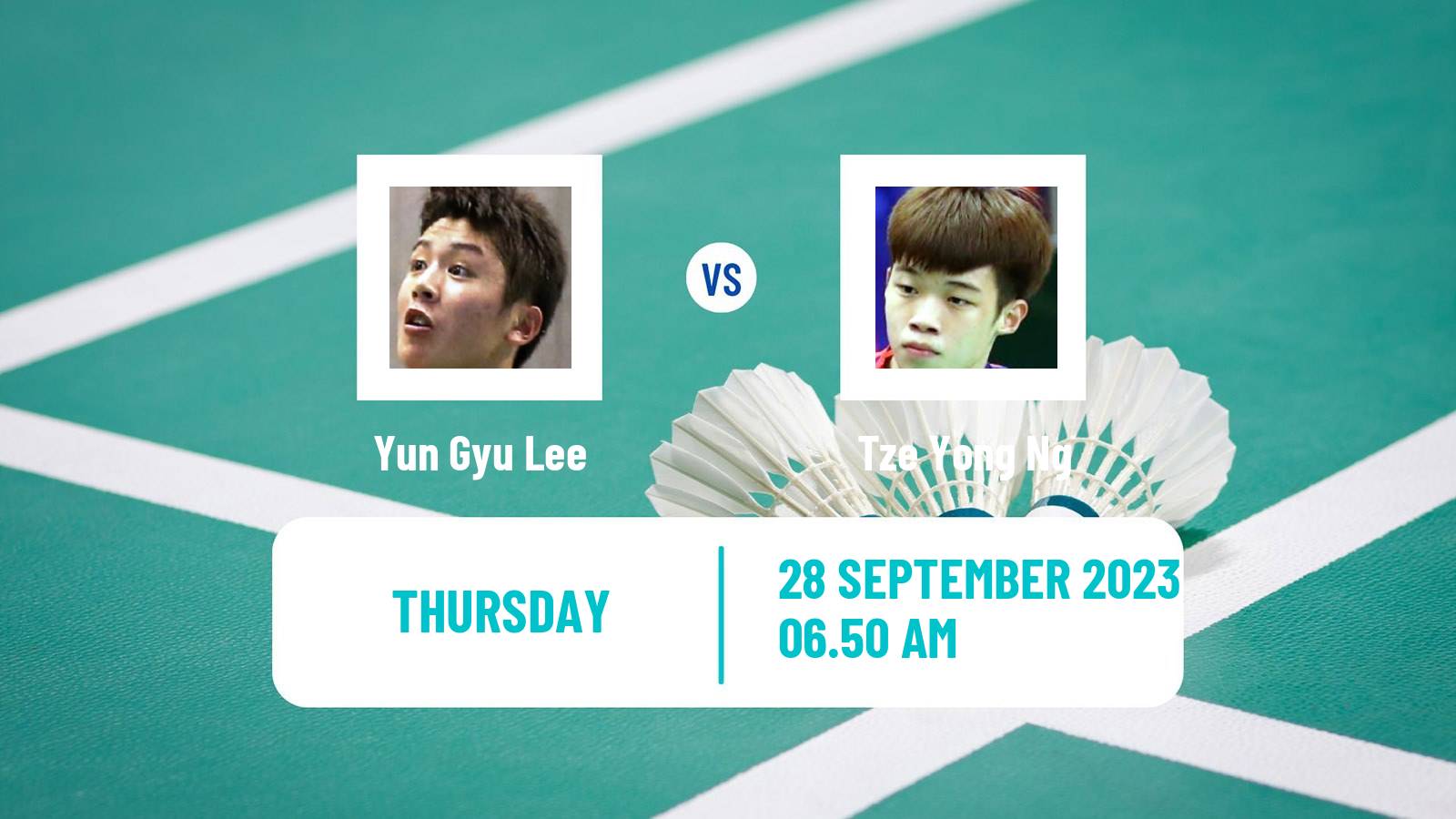 Badminton Asian Games Teams Men Yun Gyu Lee - Tze Yong Ng