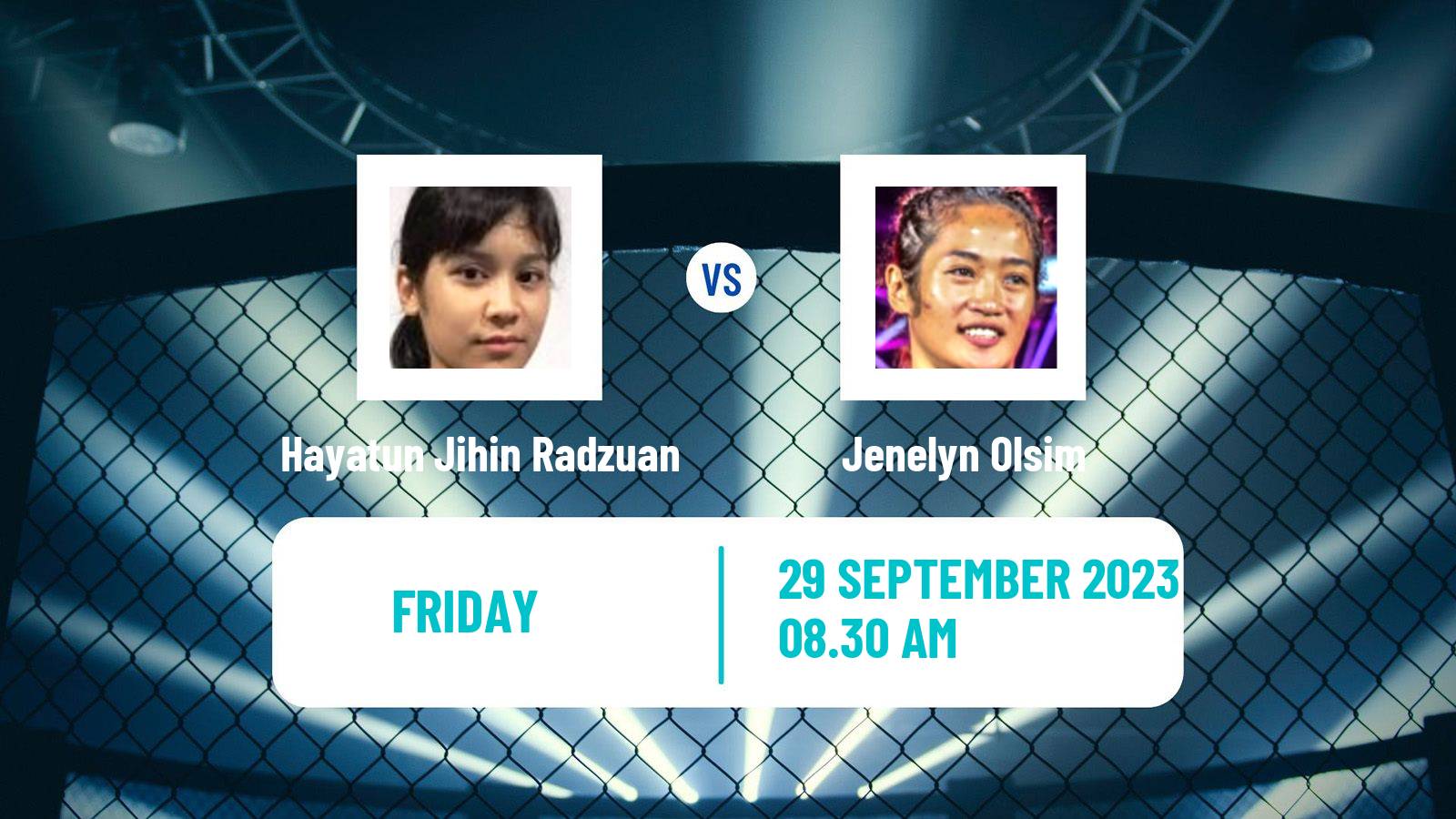 MMA Atomweight One Championship Women Hayatun Jihin Radzuan - Jenelyn Olsim