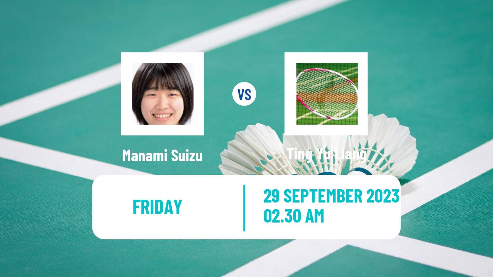 Badminton BWF World Tour Kaohsiung Masters Women Manami Suizu - Ting Yu Liang