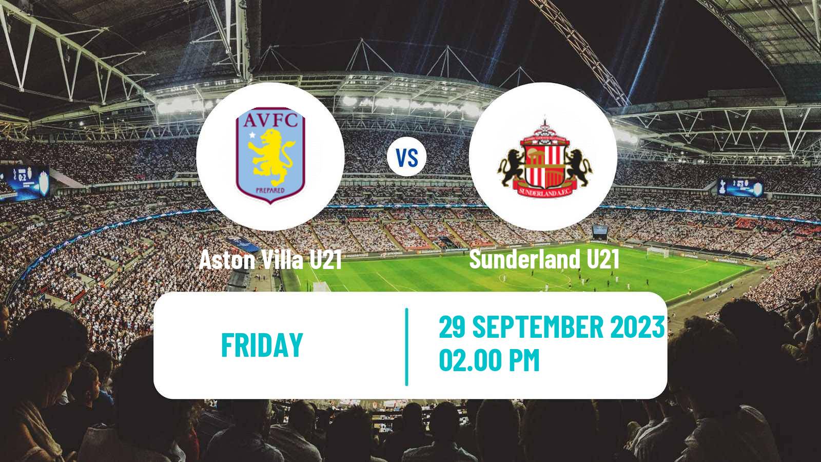 Soccer English Premier League 2 Aston Villa U21 - Sunderland U21
