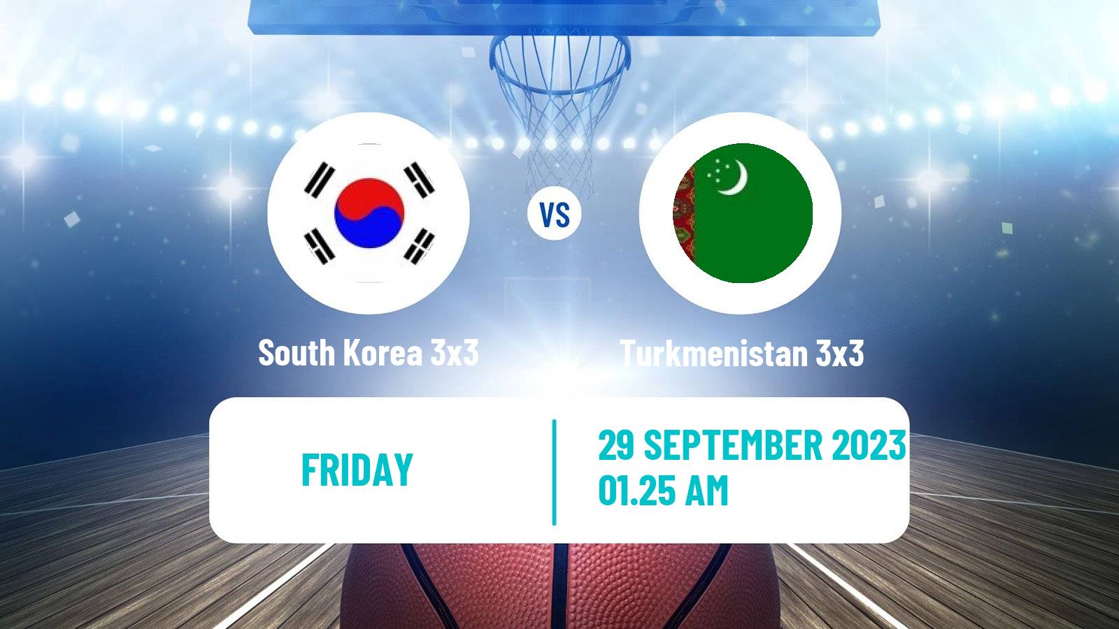 Basketball Asian Games Basketball 3x3 South Korea 3x3 - Turkmenistan 3x3