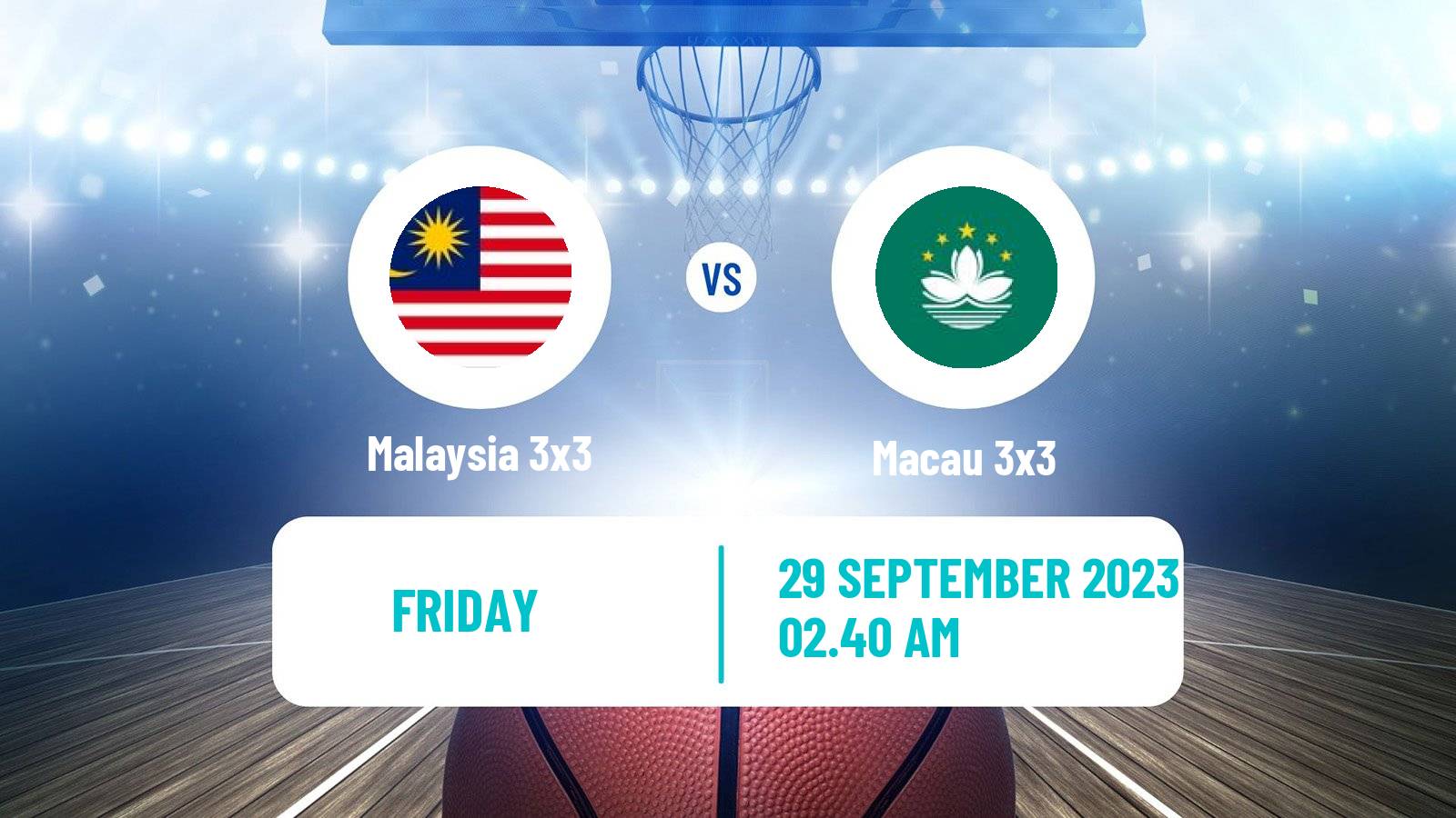 Basketball Asian Games Basketball 3x3 Malaysia 3x3 - Macau 3x3