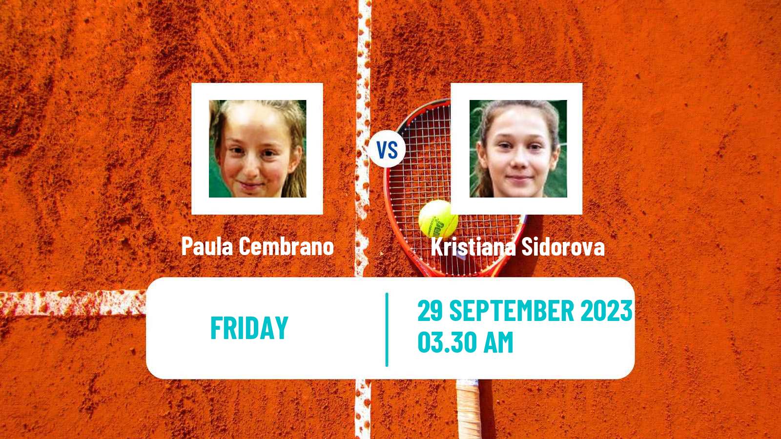 Tennis ITF W15 Sharm Elsheikh 12 Women Paula Cembrano - Kristiana Sidorova