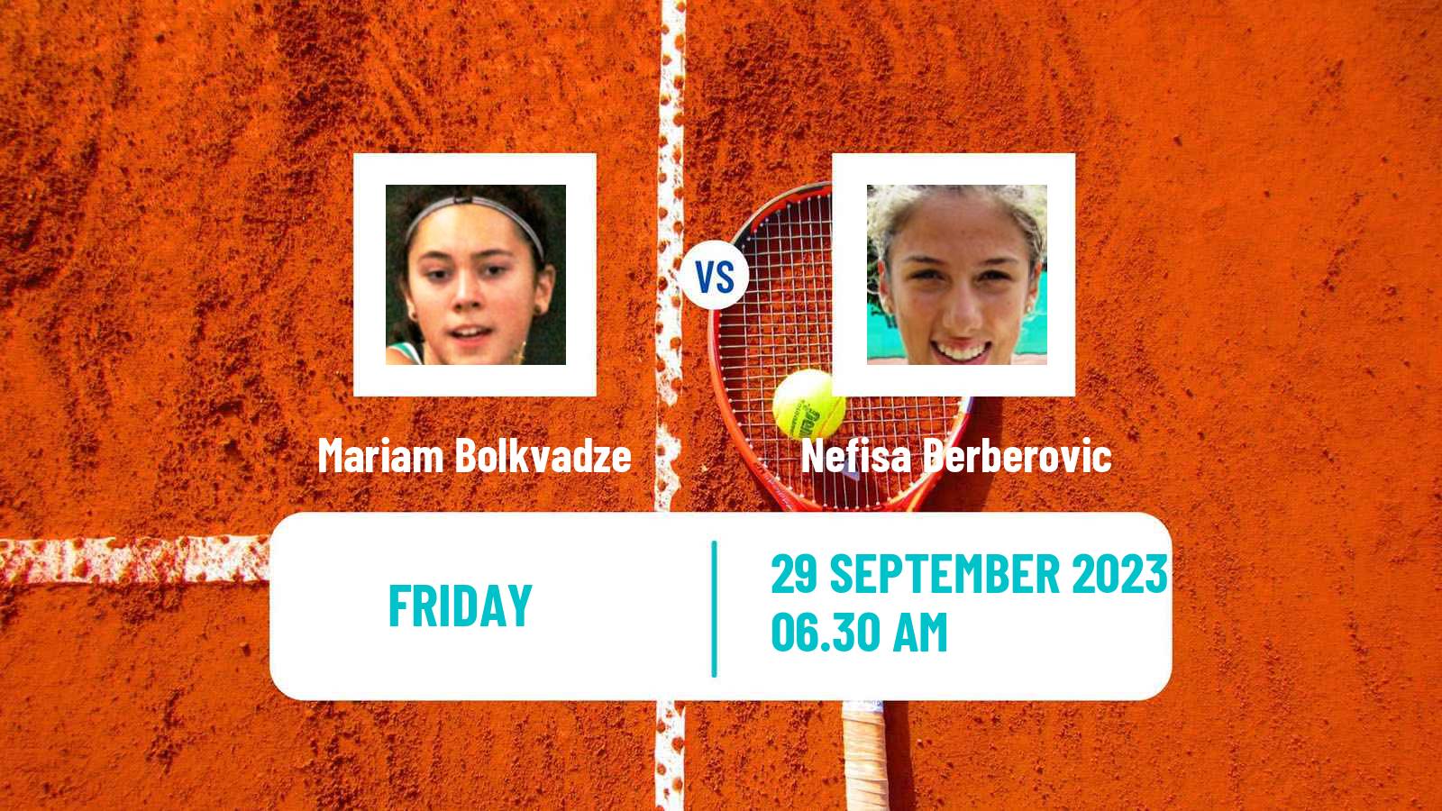 Tennis ITF W25 Santarem Women Mariam Bolkvadze - Nefisa Berberovic