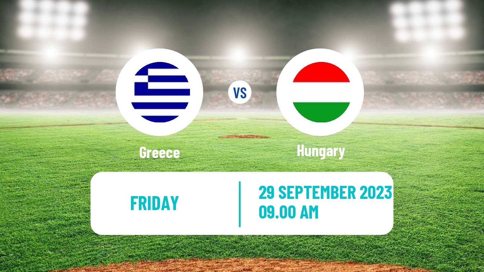 Baseball European Championship Baseball Greece - Hungary