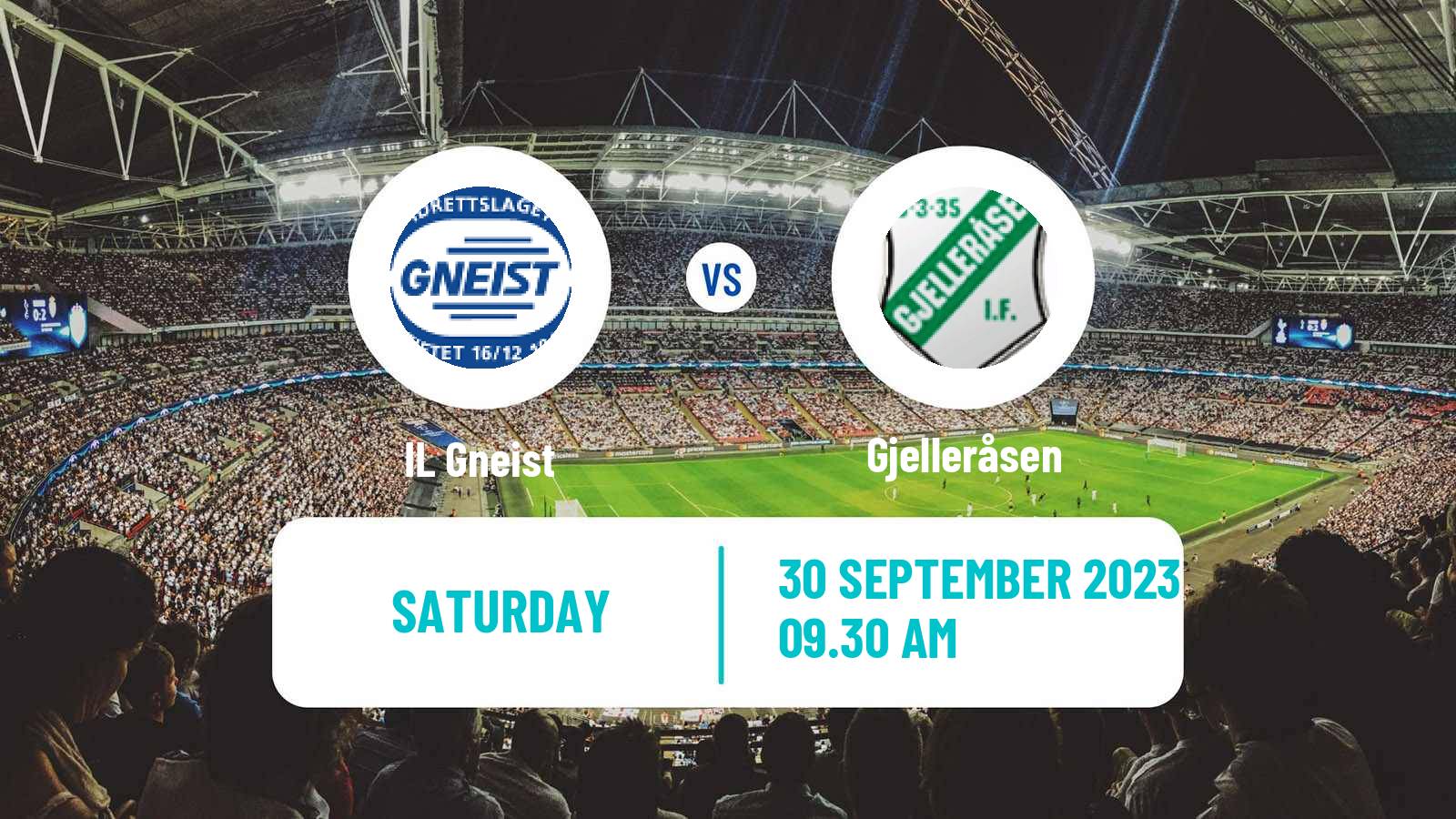 Soccer Norwegian Division 3 - Group 1 Gneist - Gjelleråsen