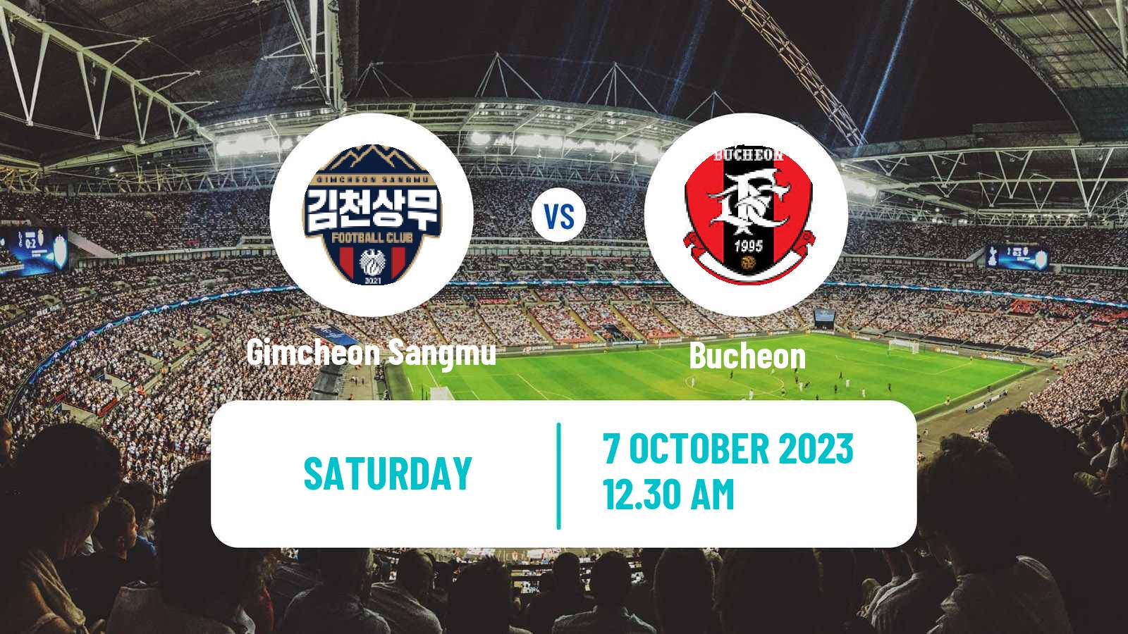 Soccer South Korean K-League 2 Gimcheon Sangmu - Bucheon