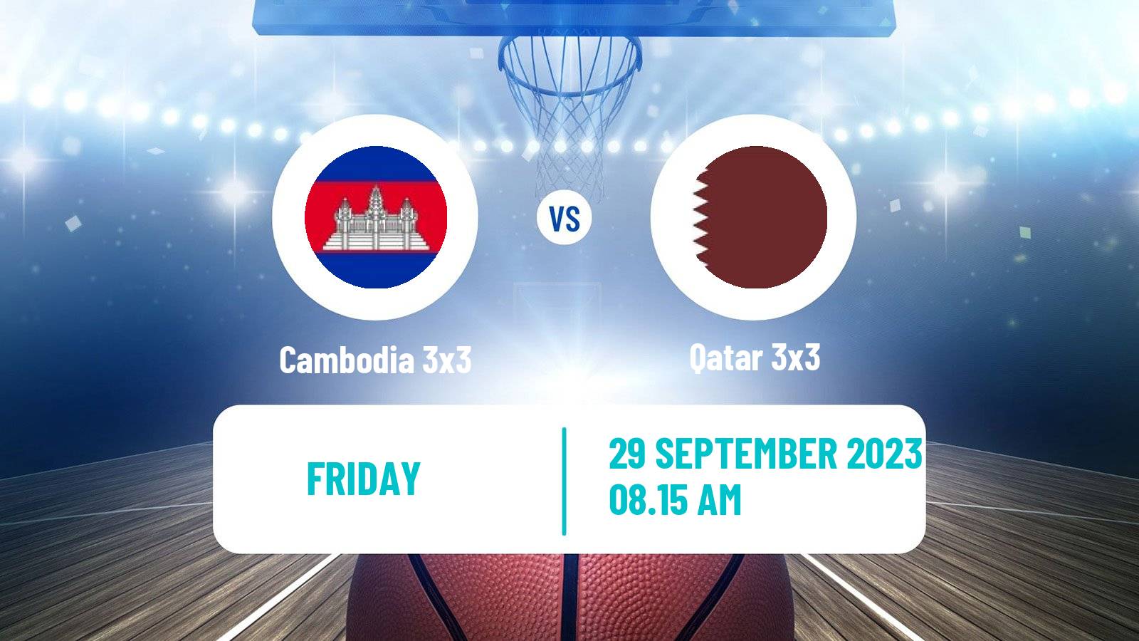 Basketball Asian Games Basketball 3x3 Cambodia 3x3 - Qatar 3x3