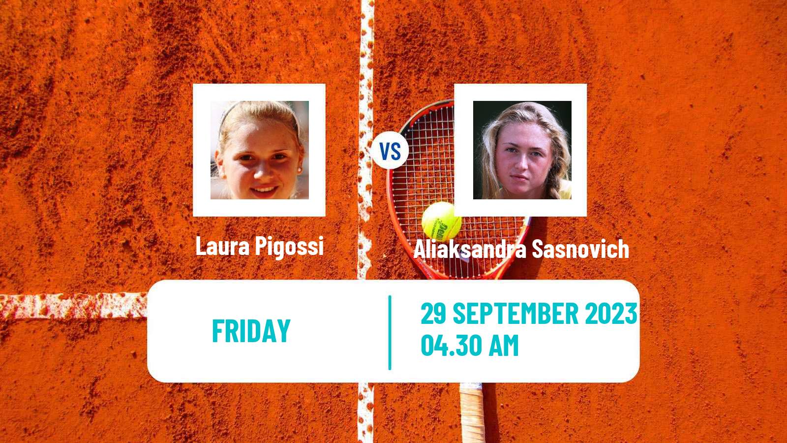 Tennis WTA Beijing Laura Pigossi - Aliaksandra Sasnovich