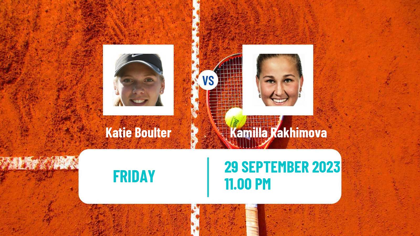 Tennis WTA Beijing Katie Boulter - Kamilla Rakhimova