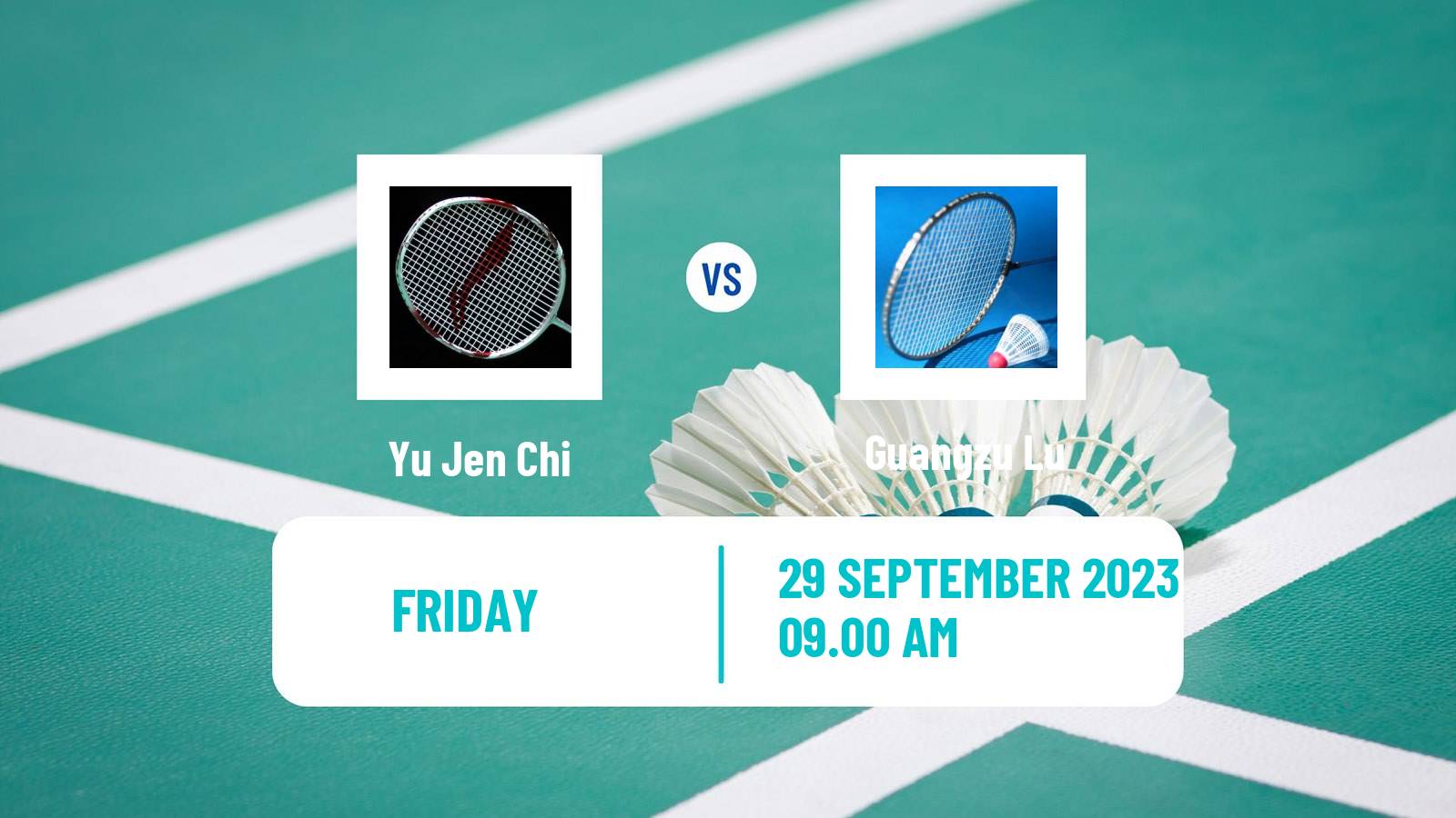 Badminton Asian Games Teams Men Yu Jen Chi - Guangzu Lu
