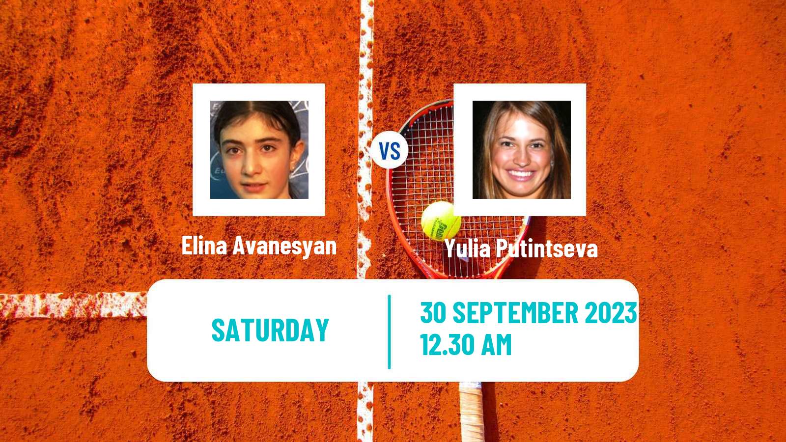 Tennis WTA Beijing Elina Avanesyan - Yulia Putintseva