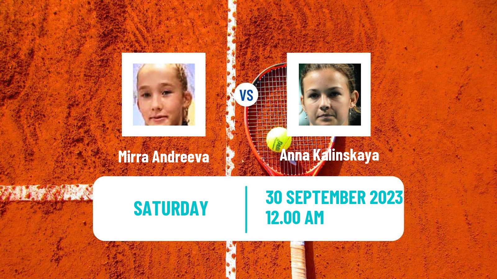 Tennis WTA Beijing Mirra Andreeva - Anna Kalinskaya
