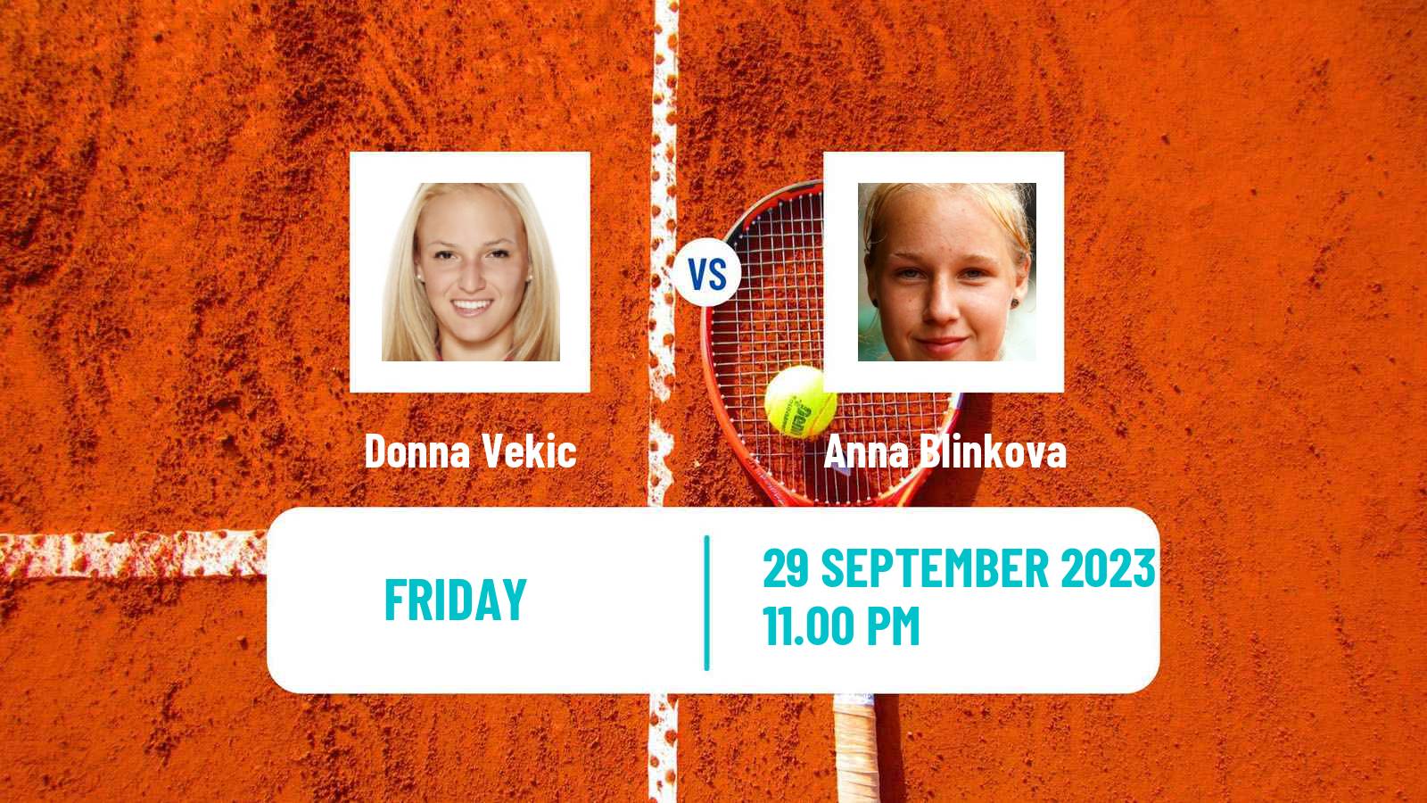 Tennis WTA Beijing Donna Vekic - Anna Blinkova