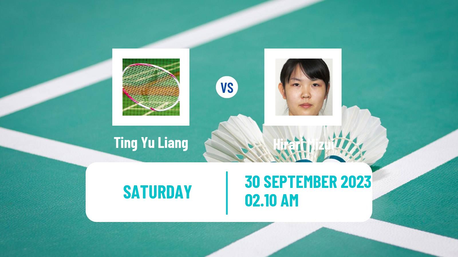 Badminton BWF World Tour Kaohsiung Masters Women Ting Yu Liang - Hirari Mizui