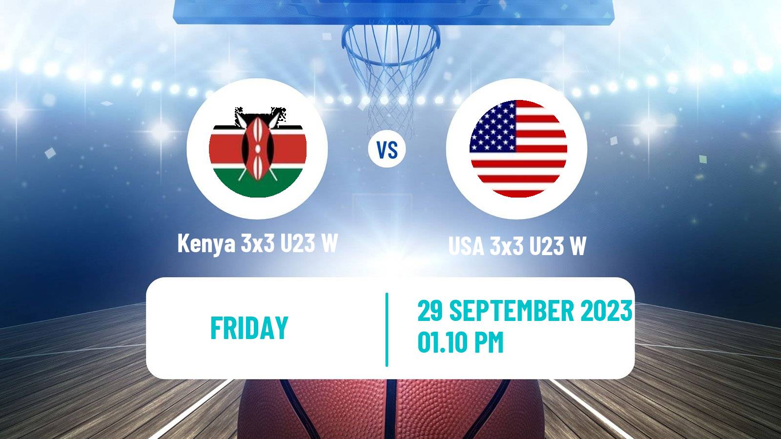 Basketball World Cup Basketball 3x3 U23 Women Kenya 3x3 U23 W - USA 3x3 U23 W